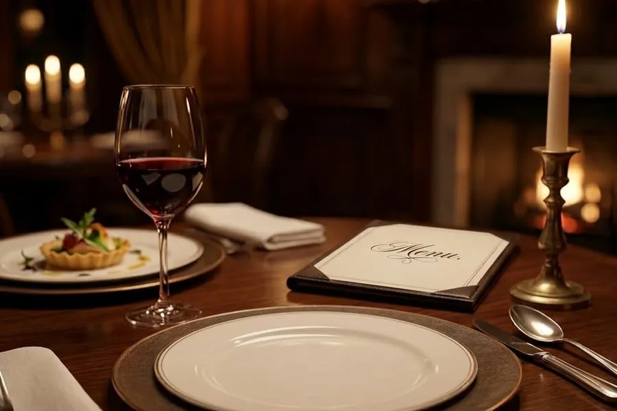 Photograph representing the fictional breakfast service